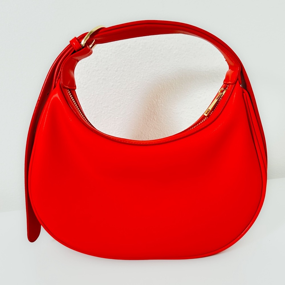 Anthropologie The Brea Faux Leather Shoulder Bag in Red NWOT